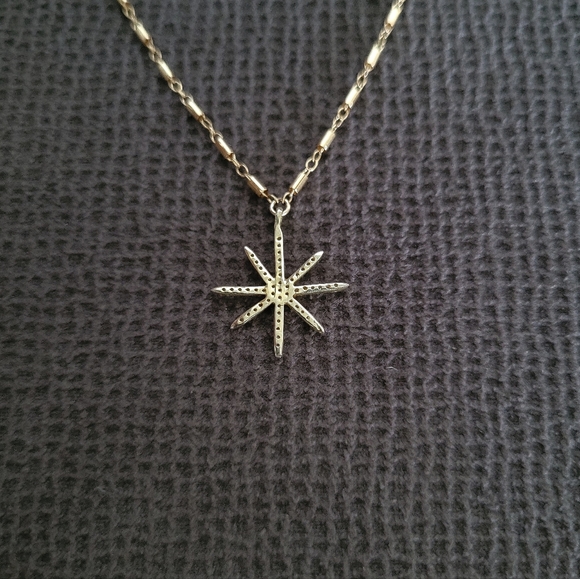 Gold💛 Filled Link Bar Chain⛓️ with Star⭐ Pendant - Picture 5 of 15